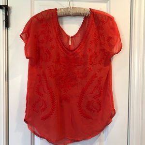 $ Nine 1 Eight lightweight top size small orange